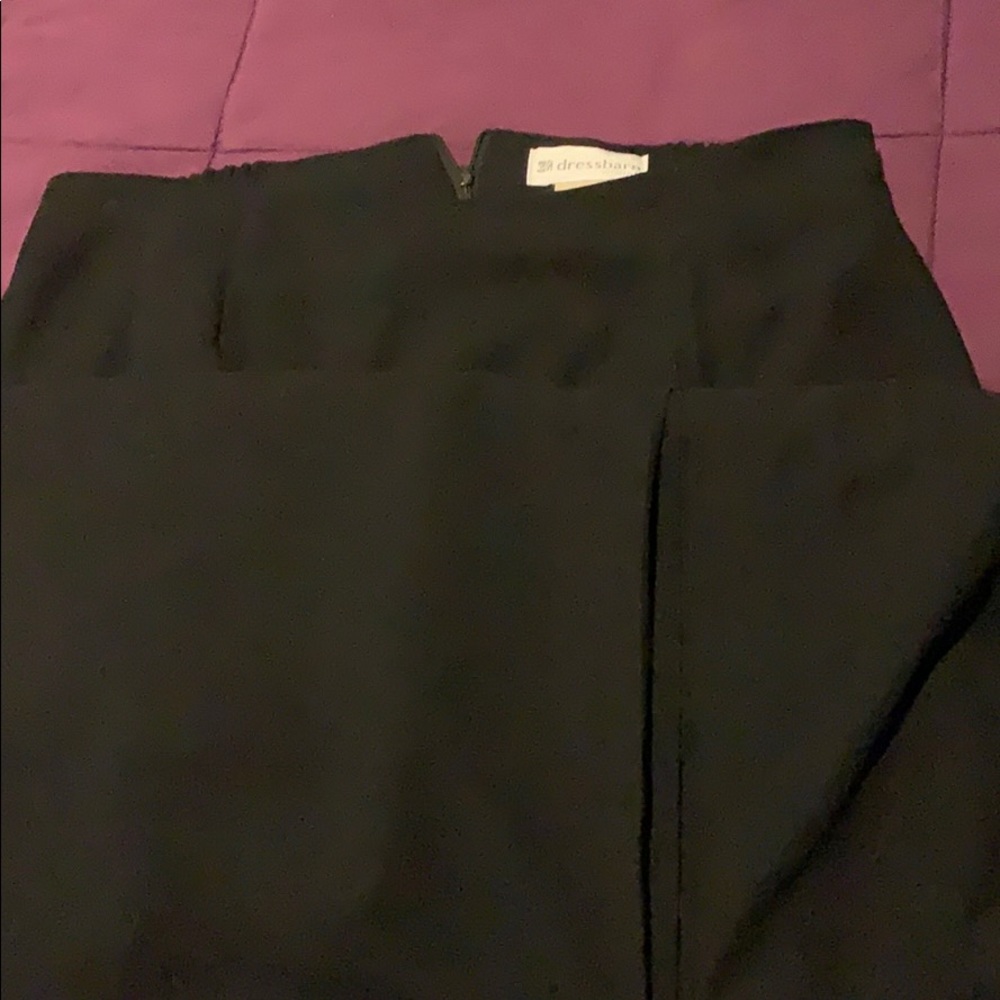 Black Skirt double pleated split